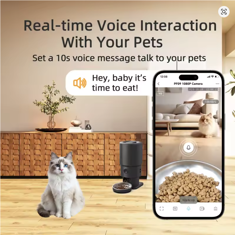 Smart Automatic Pet Feeder – App Controlled Feeder for Dogs & Cats
