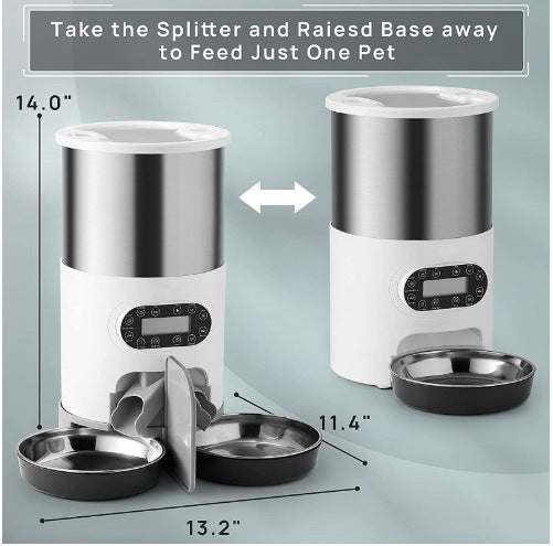 Double Stainless Steel Pet Feeder – Dual Bowl Food Feeder