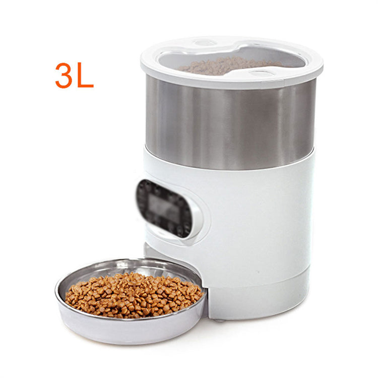 Double Meal Automatic Pet Feeder – Stainless Steel Food Trays